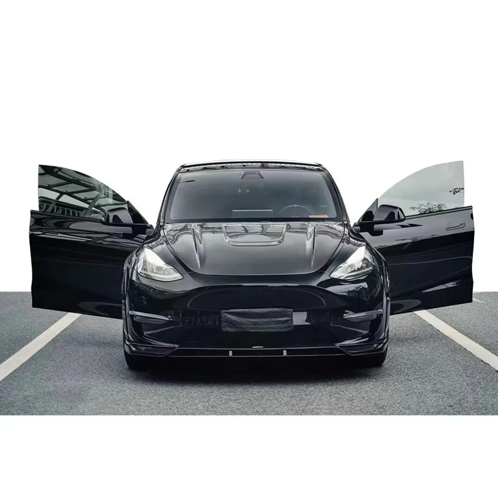 For Model Y Style Carbon Fiber Front Lip 2018-2024